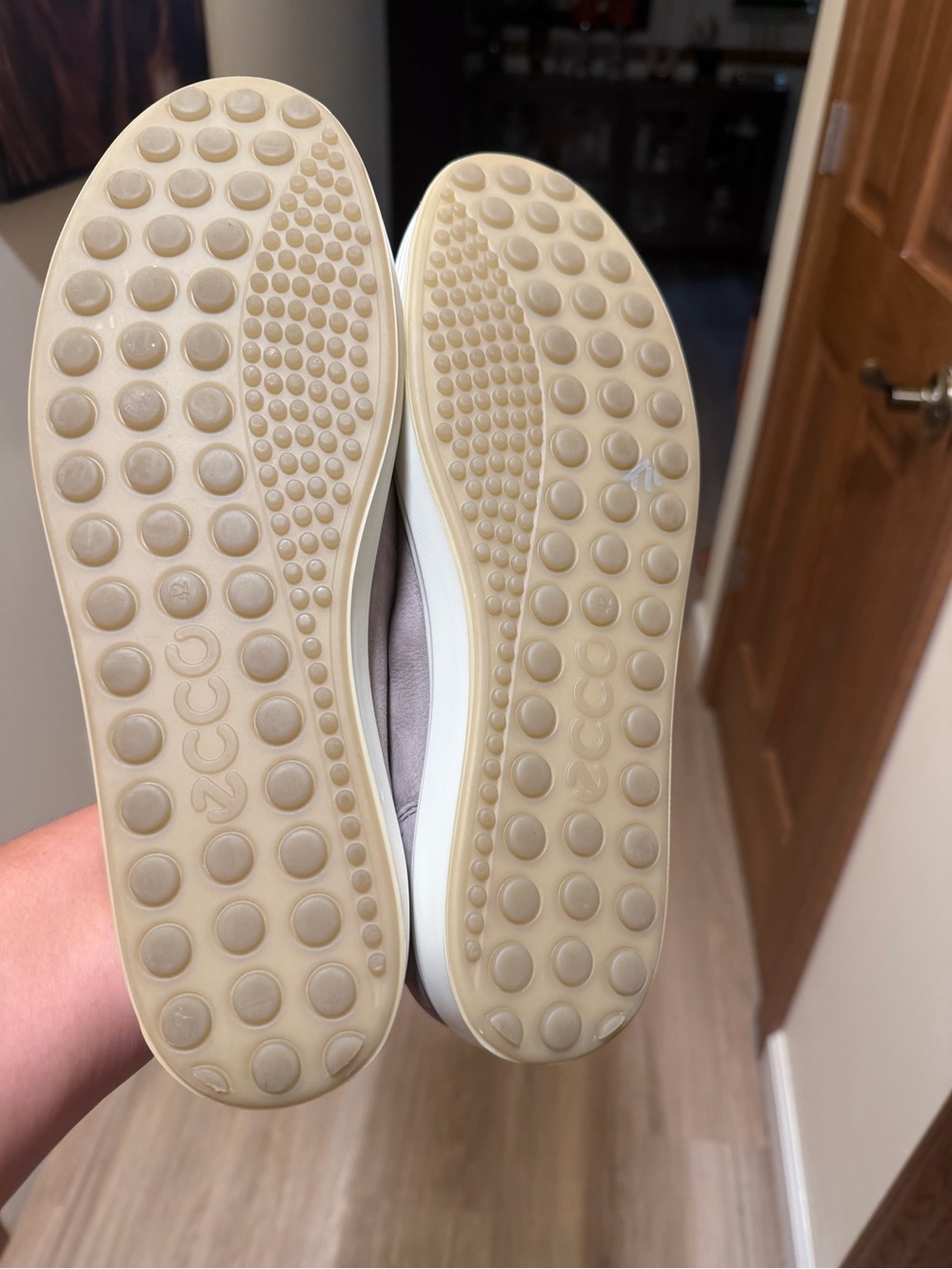 NEW ECCO Soft 7 Womens EU 42 US 11-11.5 Warm Grey Nubuck Leather Sneakers NWOB - Picture 3 of 12